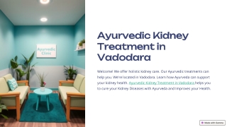 Ayurvedic Kidney Treatment in Vadodara