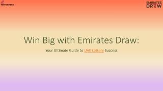 Emirates Draw PPT  36