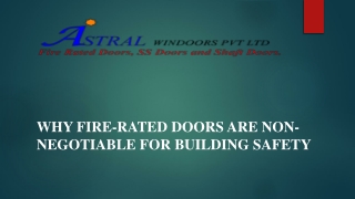 Why Fire-Rated Doors Are Non-Negotiable for Building Safety