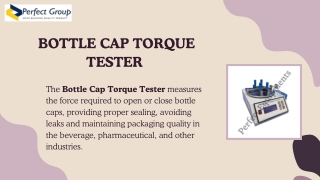 Bottle Cap Torque Tester