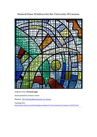 Stained Glass Windows for the University Of Caracas--Artisoo