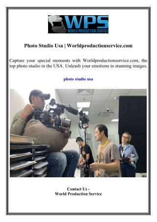 Photo Studio Usa  Worldproductionservice.com