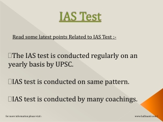 IAS test is the test of mental strength