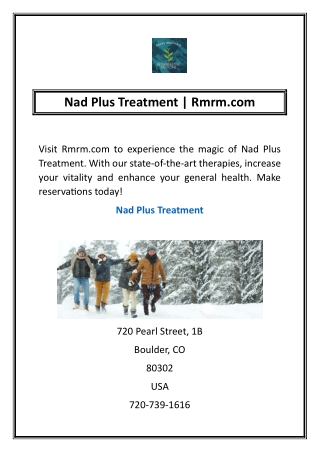 Nad Plus Treatment | Rmrm.com