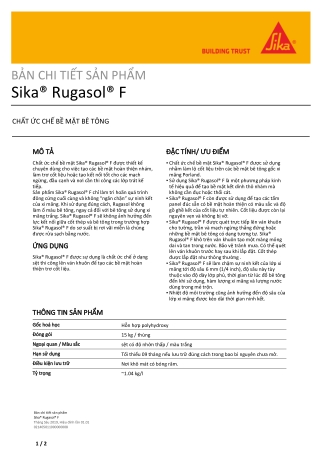 Rugasol F - Concrete surface retarder