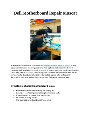 Dell Motherboard Repair Muscat (1)