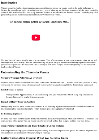 “Guttering Solutions Tailored to Vernon's Unique Weather Patterns”