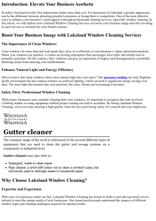 Boost Your Business Image with Lakeland Window Cleaning Services