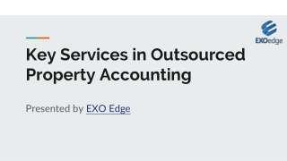 Key Services in Outsourced Property Accounting