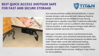 Secure & Quick Access Shotgun Safe for Home Defense & Safety