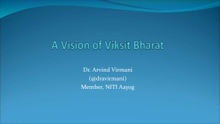 A Vision of Viksit Bharat