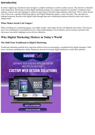 Discover the Secret to Online Success with Social Cali's Digital Marketing Servi