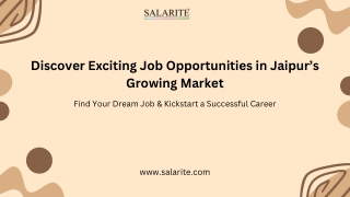 Discover Exciting Job Opportunities in Jaipur’s Growing Market