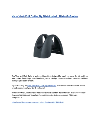 Vacu Vin® Foil Cutter By Distributed _ BistroToRestro