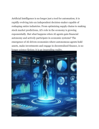 The Hidden Takeover of the Economy by AI Agents