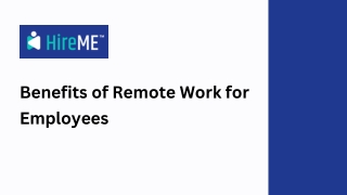 Benefits of Remote Work for Employees