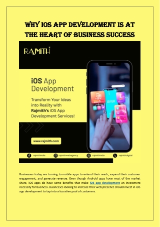 Why iOS App Development is at the Heart of Business Success