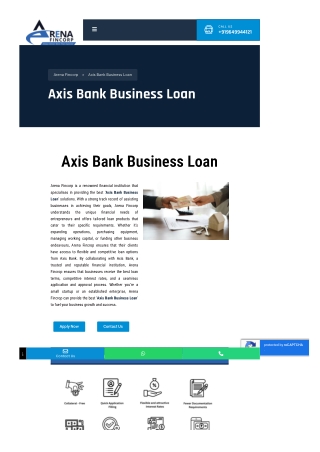 Axis Bank Business Loan: Flexible Financing for Your Business Growth
