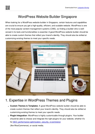 WordPress Websites Builder Singapore