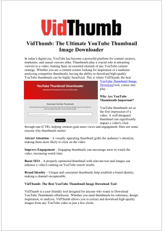 Youtube Video Thumbnail Downloader 4k