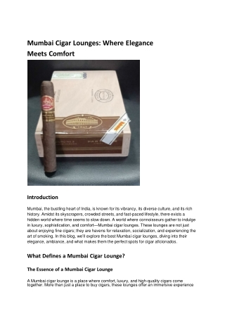 Mumbai Cigar Lounges_ Where Elegance Meets Comfort