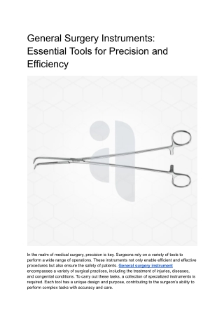 General Surgery Instruments