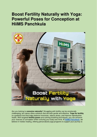 Boost Fertility Naturally with Yoga