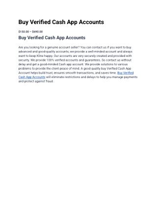 Why You Should Buy Verified Cash App Accounts for Hassle-Free Transactions