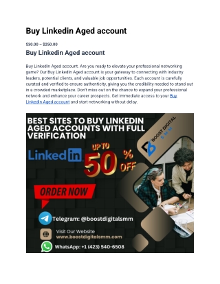 Where to Buy LinkedIn Aged Accounts for Maximum Credibility
