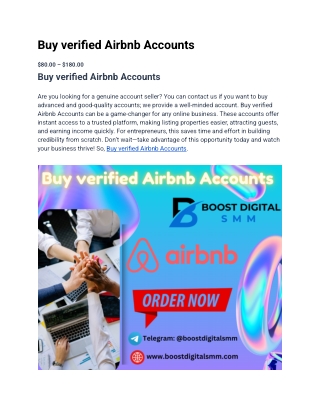 Why Buying a Verified Airbnb Account is Essential for Seamless Bookings