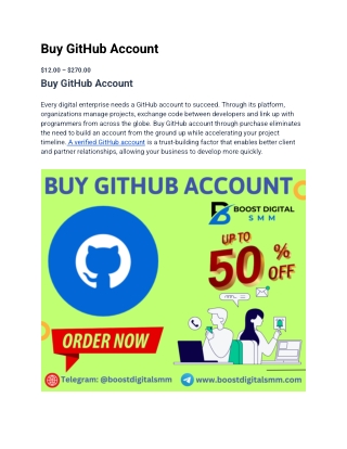 Where to Buy GitHub Accounts Safely with Full Verification