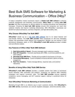 Best Bulk SMS Software for Marketing  Business Communication  Office 24by7.docx  Google Docs