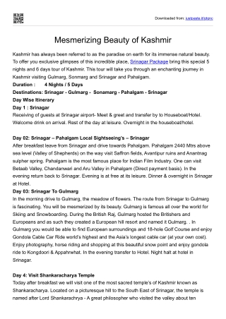 pdf kashmir package