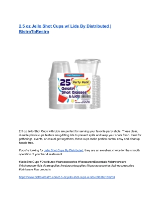 2.5 oz Jello Shot Cups w_ Lids By Distributed _ BistroToRestro