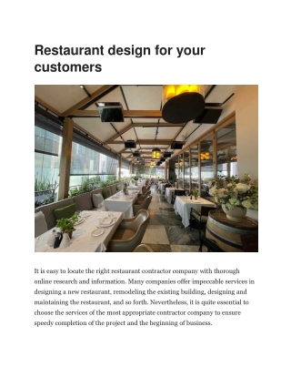 Restaurant Contractors | Calasia Construction
