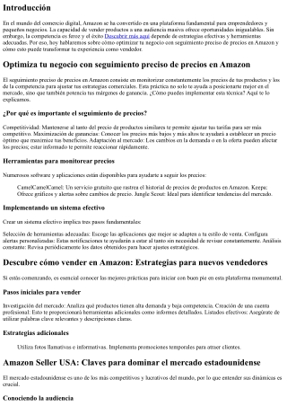 Optimiza tu negocio con seguimiento preciso de precios en Amazon
