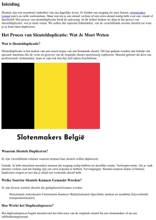 Het Proces van Sleutelduplicatie: Wat Je Moet Weten