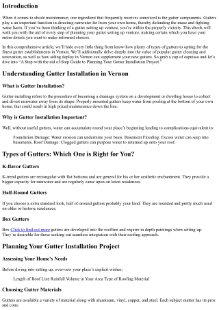 “A Step-via-Step Guide to Planning Your Gutter Installation Project”