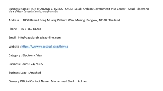 FOR THAILAND CITIZENS - SAUDI  Saudi Arabian Government Visa Center | Saudi Elec