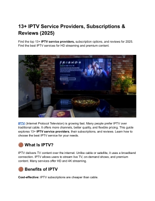13  IPTV Service Providers, Subscriptions & Reviews (2025)