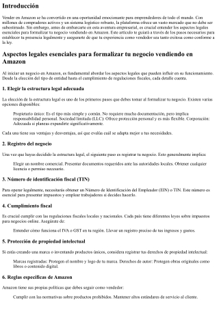 Aspectos legales esenciales para formalizar tu negocio vendiendo en Amazon
