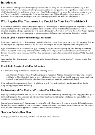 Why Regular Flea Treatments Are Crucial for Your Pets’ Health in NJ