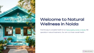 A Holistic Approach to Health and Wellness at Naturopathy Center in Noida