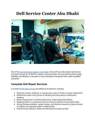 Dell Service Center Abu Dhabi