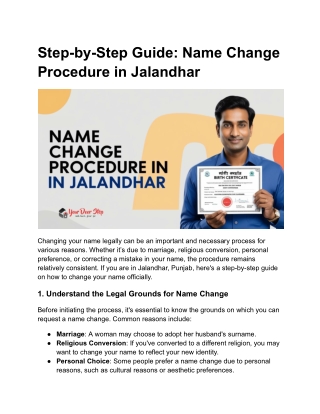Step-by-Step Guide_ Name Change Procedure in Jalandhar