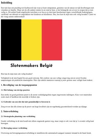 Hoe kan ik mijn tuin ook veilig houden?