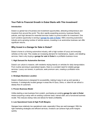 Your Path to Financial Growth in Dubai Starts with This Investment!