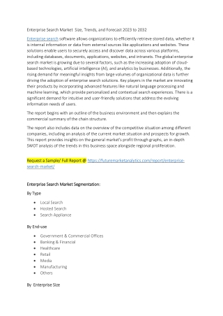 Enterprise Search Market Dynamics: Regional Growth, Challenges, and Future Outlo