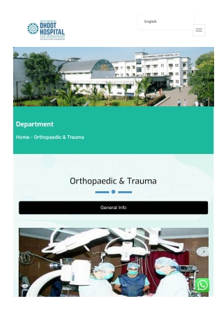 Best Orthopedic Doctor in Aurangabad | Dhoot Hospital - Expert Orthopedic Care