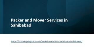 Packer and Mover Services in Sahibabad